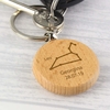 Leo Zodiac Star Sign Wooden Keyring (July 23rd - August 22nd)