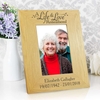Life & Love 6x4 Oak Finish Photo Frame