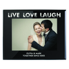 Live Love Laugh Black Glass 7x5 Photo Frame