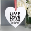 Live Love Laugh Wooden Heart Decoration