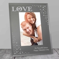 LOVE Diamante 6x4 Glass Photo Frame