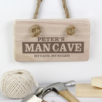 Man Cave Wooden Sign