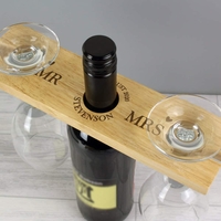 Married Couple Wine Glass & Bottle Butler
