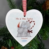 Me To You Couple Christmas Wooden Heart Decoration