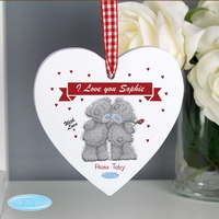 Me to You Couple Wooden Heart Decoration