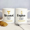 Mermaid and Captain Mug Set