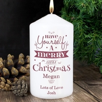 Merry Little Christmas Candle