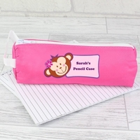 Monkey Pink Pencil Case