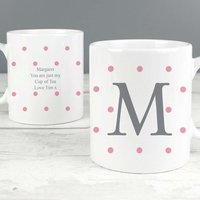 Monogram Gold Spot Slim Mug
