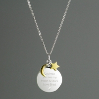 Moon & Stars Sterling Silver Necklace