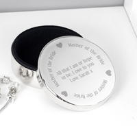Mother of the Bride Round Trinket Box