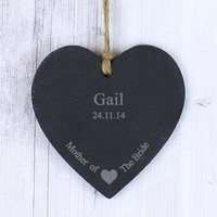 Mother Of The Bride Slate Heart Decoration