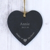 Mother Of The Groom Slate Heart Decoration
