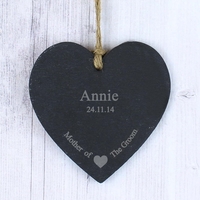 Mother Of The Groom Slate Heart Decoration