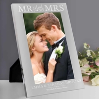 Mr & Mrs 7x5 Silver Photo Frame