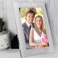 Mr & Mrs 7x5 Silver Photo Frame