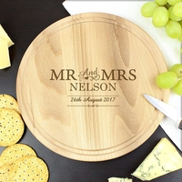 Mr & Mrs Round Chopping Board