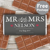 Mr & Mrs Milk Chocolate Bar