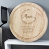 Mum Round Wooden Chopping Heart