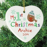 My 1st Christmas Ceramic Heart