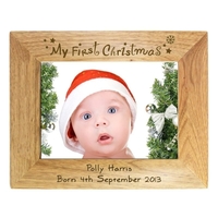 My First Christmas 5x7 Wooden Photo Frame