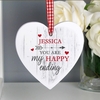 My Happy Ending Wooden Heart Decoration