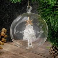 Name Only Christmas Tree Glass Bauble
