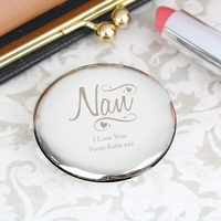 Nan Swirls & Hearts Compact Mirror