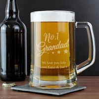 No.1 Grandad Glass Pint Stern Tankard