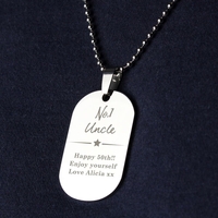 No.1 Stainless Steel Dog Tag Necklace