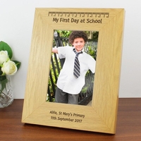 Oak Finish 4x6 My First Day At School Photo Frame
