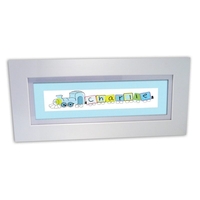 Patchwork Train Name Frame