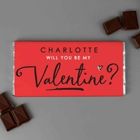 Personalised Be My Valentine Milk Chocolate Bar