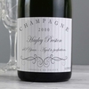Personalised Elegant Swirl Champagne Bottle