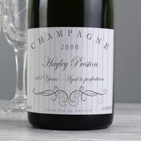 Personalised Elegant Swirl Champagne Bottle