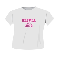 Personalised Established PinkText Tshirt 2-3 years