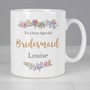 Personalised Floral Message Mug