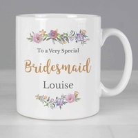 Personalised Floral Message Mug