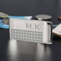 Personalised Hatched Money Clip