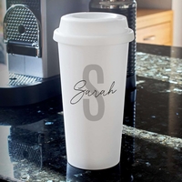 Personalised Initial & Name Insulated Eco Travel Cup