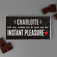 Personalised Instant Pleasure Milk Chocolate Bar