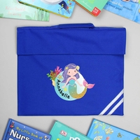Personalised Mermaid Blue Book Bag