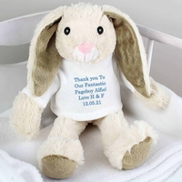 Personalised Message Bunny Rabbit - Blue