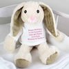 Personalised Message Bunny Rabbit In Jumper - Pink