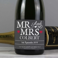 Personalised Mr & Mrs Champagne