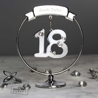 Personalised Name Only Crystocraft 18th Celebration Ornament