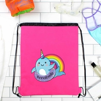 Personalised Narwhal Pink Swim Bag