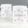 Personalised Pink Spot Mug