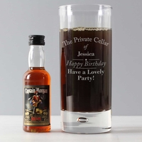 Personalised Private Cellar Hi Ball & Rum Miniature Set