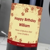 Personalised Red Wine Ivy Label